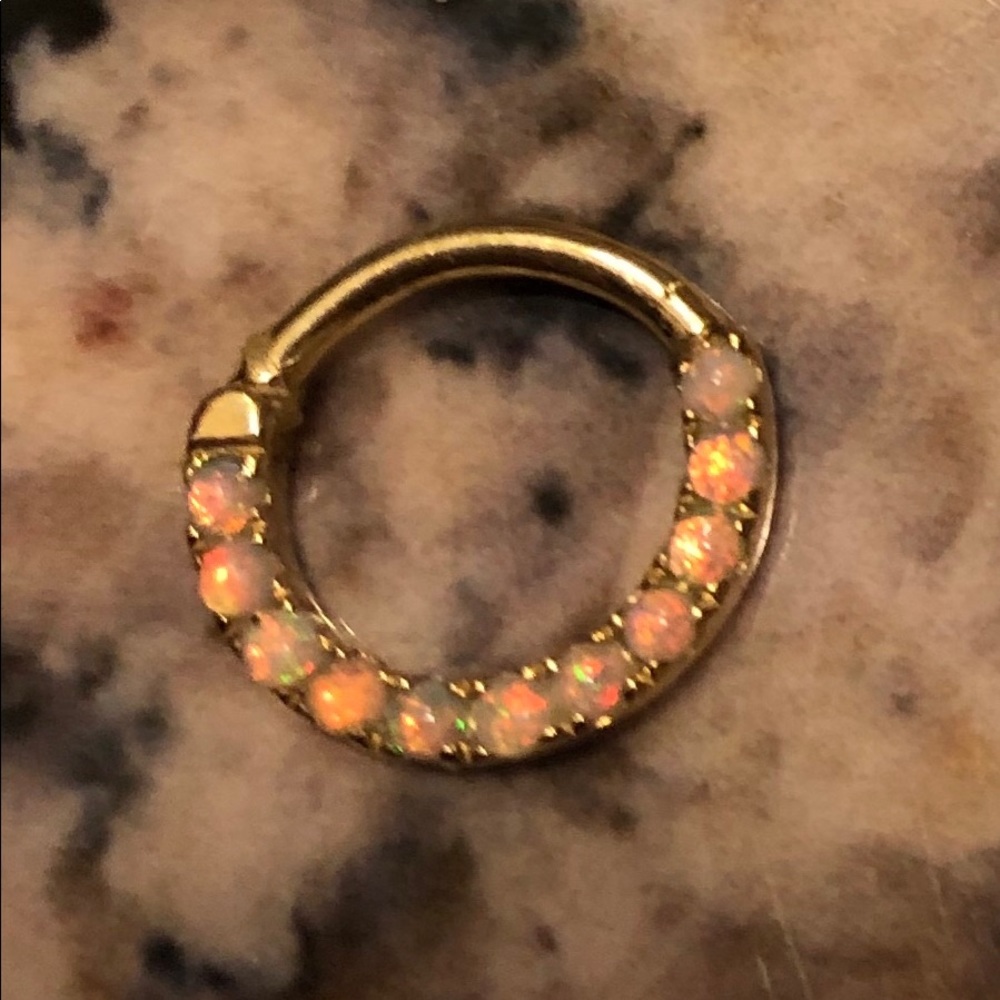 Maria Tash 8mm 16g opal eternity clicker